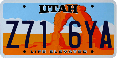 UT license plate Z716YA