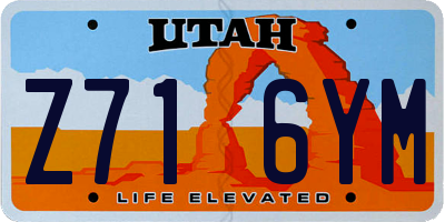 UT license plate Z716YM
