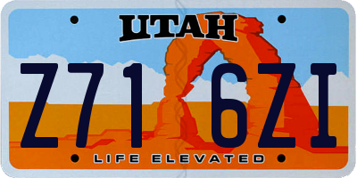 UT license plate Z716ZI