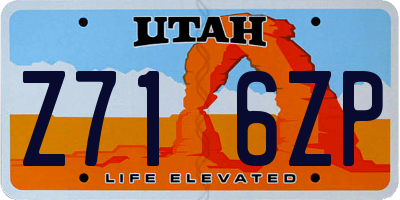 UT license plate Z716ZP