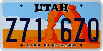 UT license plate Z716ZQ