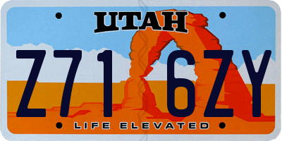 UT license plate Z716ZY