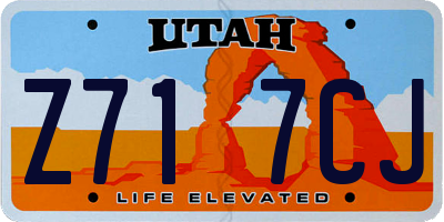 UT license plate Z717CJ