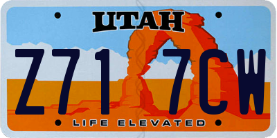 UT license plate Z717CW