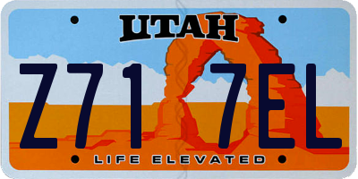 UT license plate Z717EL