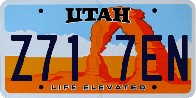 UT license plate Z717EN
