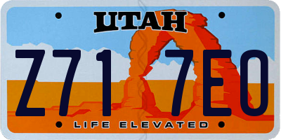 UT license plate Z717EO