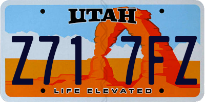 UT license plate Z717FZ