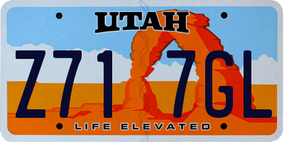 UT license plate Z717GL