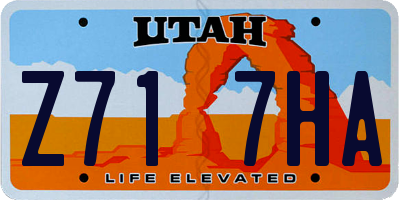 UT license plate Z717HA