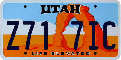 UT license plate Z717IC