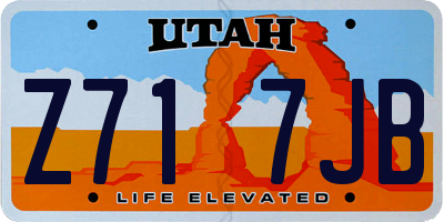 UT license plate Z717JB