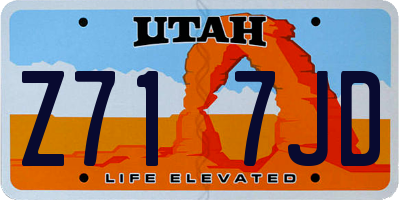 UT license plate Z717JD