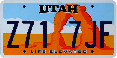 UT license plate Z717JF