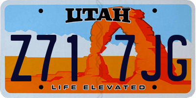 UT license plate Z717JG