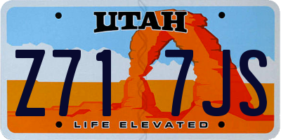 UT license plate Z717JS
