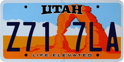UT license plate Z717LA