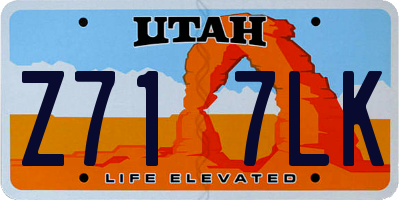 UT license plate Z717LK
