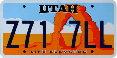 UT license plate Z717LL