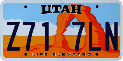 UT license plate Z717LN