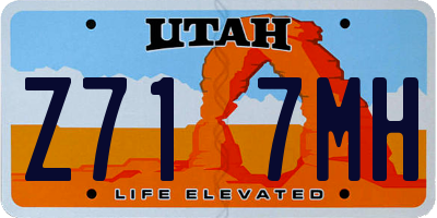 UT license plate Z717MH