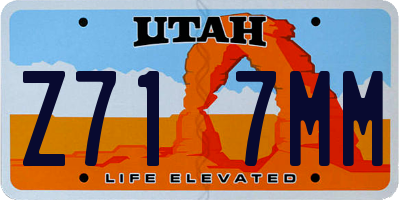 UT license plate Z717MM