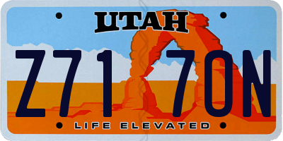 UT license plate Z717ON