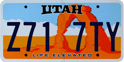UT license plate Z717TY