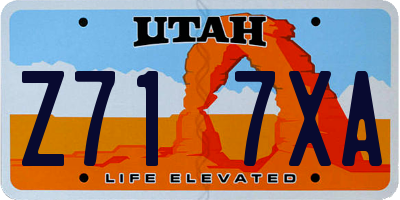 UT license plate Z717XA