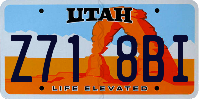UT license plate Z718BI