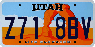 UT license plate Z718BV