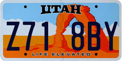 UT license plate Z718BY