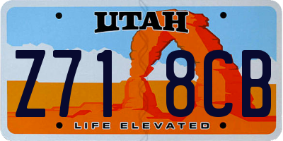UT license plate Z718CB