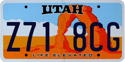 UT license plate Z718CG
