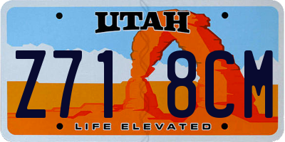 UT license plate Z718CM