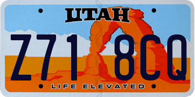 UT license plate Z718CQ