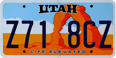UT license plate Z718CZ