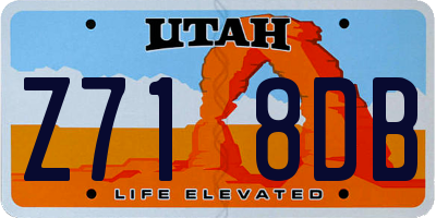 UT license plate Z718DB