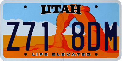 UT license plate Z718DM