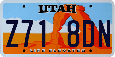 UT license plate Z718DN