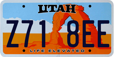 UT license plate Z718EE