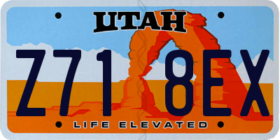 UT license plate Z718EX