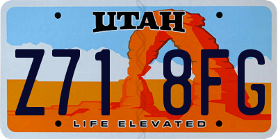 UT license plate Z718FG