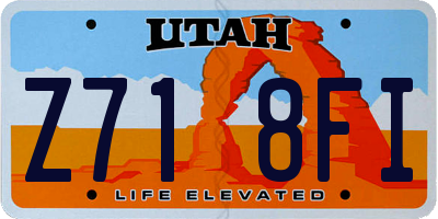 UT license plate Z718FI