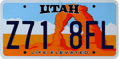 UT license plate Z718FL