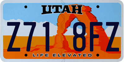 UT license plate Z718FZ