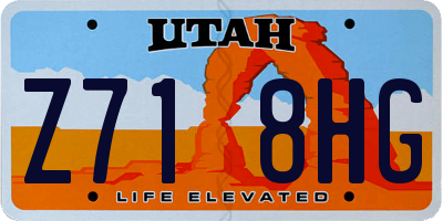UT license plate Z718HG