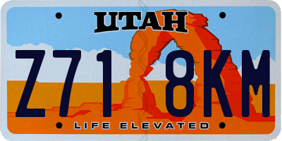 UT license plate Z718KM