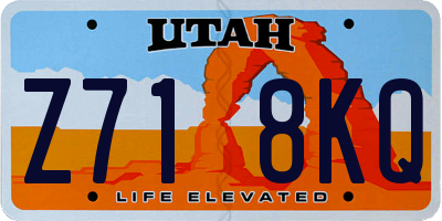 UT license plate Z718KQ