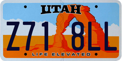 UT license plate Z718LL